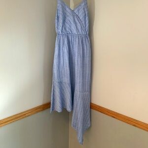 Universal Thread Blue White M Asymmetrical Dress Costal Scandi Girl Normcore